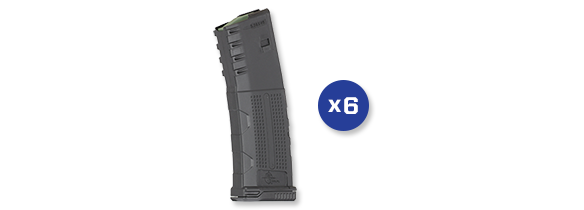 RRA 30 Round Polymer Magazine, Black, Windowless, .223/5.56mm - 6 PACK