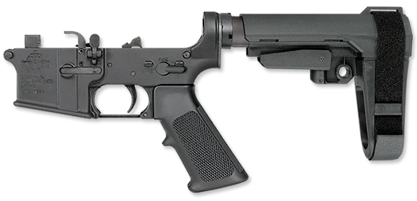 LAR-9M 9mm Complete Lower Half / SB Tactical SBA3 Adjustable Arm Brace