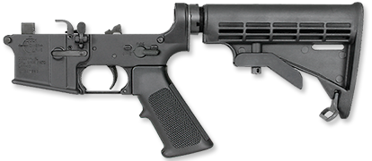 LAR-9M 9mm Complete Lower Half / 6-Position Tactical Stock